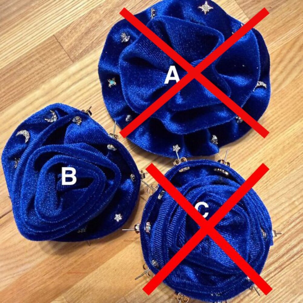 NWT Free People Rosette Stud Earring Pack Brooch Celestial - Sapphire Blue - Picture 9 of 9
